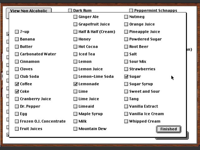 Ingredients checklist 