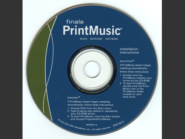 Finale PrintMusic 2010 (2009)