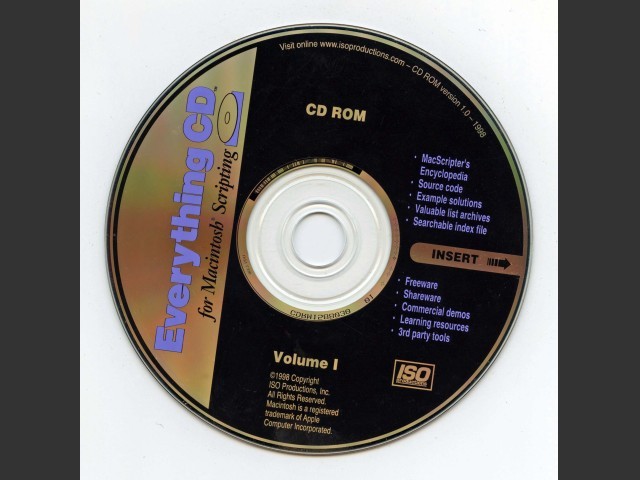 Everything CD for Macintosh Scripting: Volume I (1998)