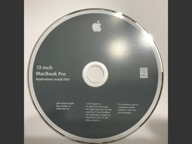 13-Inch MacBook Pro Mac OS X 10.6.3 Install Disc v1.0 (DVD DL) (2010)