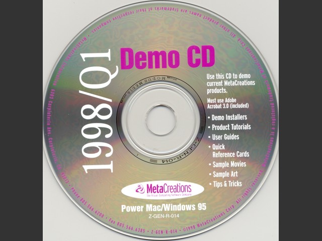 MetaCreations Demo CD (1998)