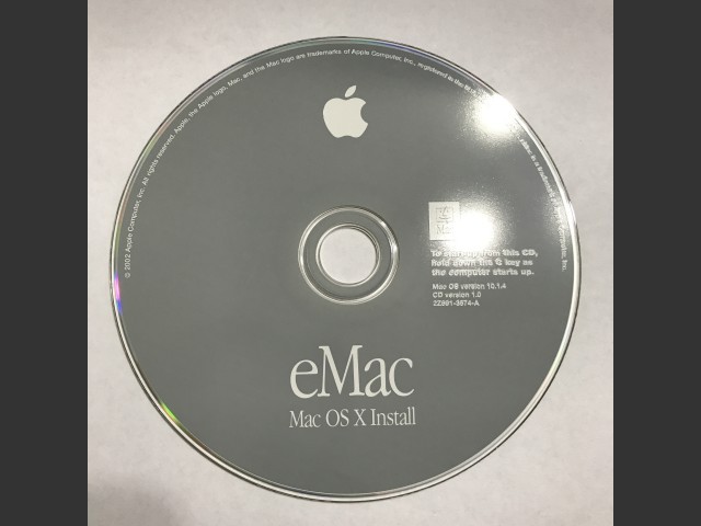Mac OS X 10.1.4 (Disc 1.0) (eMac) (CD) (2002)