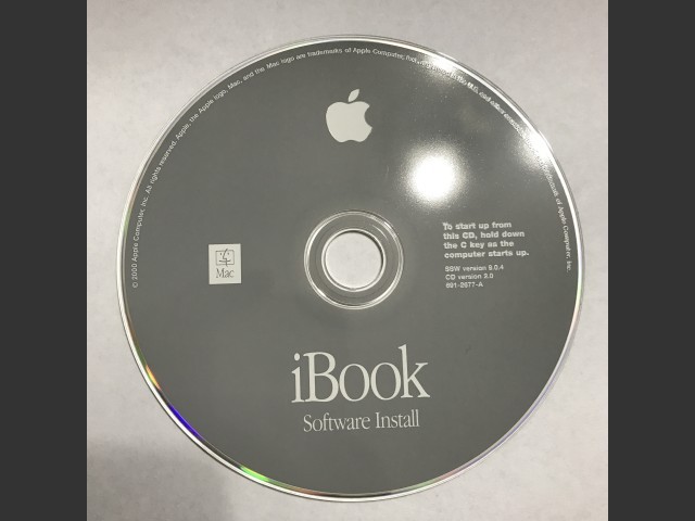 691-2677-A,,iBook Software Install. SSW v9.0.4. Disc v2.0 (CD) (2000)