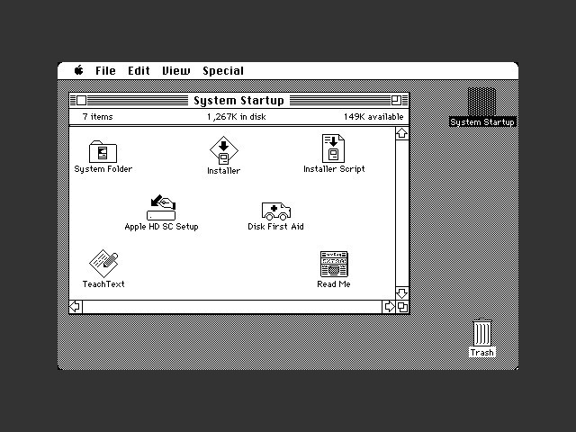 Mac System/OS 6.x (6.0, 6.0.1, 6.0.2, 6.0.3, 6.0.4, 6.0.5 , 6.0.6, 6.0.7, 6.0.8, 6.0.8L) (1988)