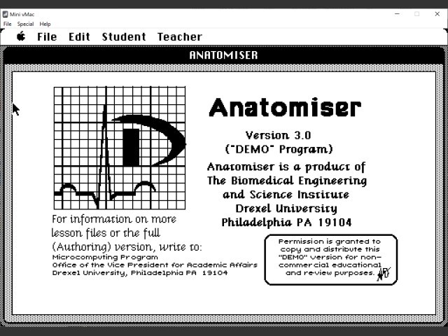 Anatomiser (with MacInTalk) Drexel University (1986)