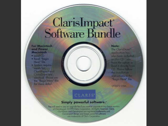 ClarisImpact Software Bundle (1995)