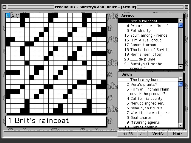 Los Angeles Times Electronic Crossword Collection: Volumes 1 & 2 (1994)