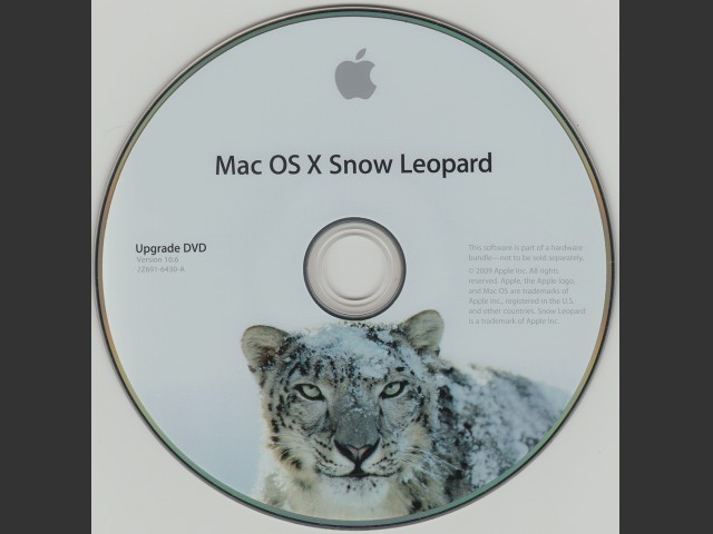 Mac OS X Snow Leopard Upgrade DVD (10.6 2Z691-6430-A) (2009)