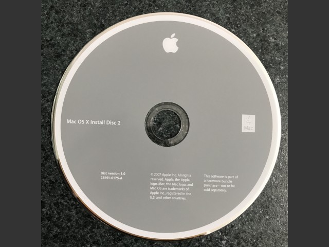 Mac OS X 10.5 (Disc 1.0)  (AHT 3A137) (DVD DL) (2007)