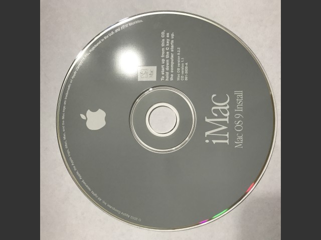 691-3634-A,,iMac. Software Restore (4 CD set) Mac OS v10.1.3, v9.2.2. Disc v1.0 (CD) (2002)