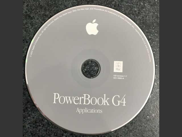 691-3562-A,,PowerBook G4. Software Restore (3 CD set) Mac OS v10.1.4, v9.2.2. Disc v1.0... (2002)