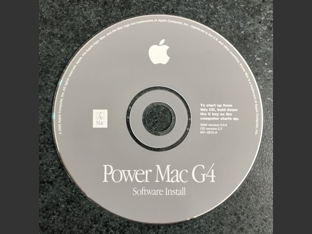 691-2817-A,,Power Mac G4. Software Restore. SSW v9.0.4. Disc v2.3 (CD) (2000)