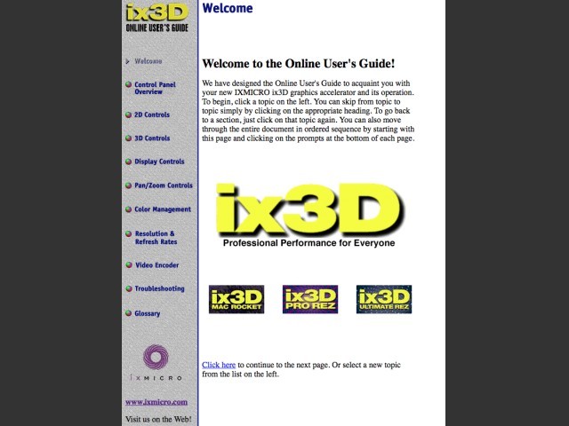 ix3D Ultimate Rez Bundled Software (1998)