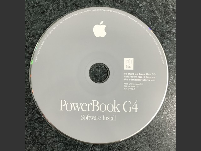 Mac OS 9.1 (Disc 1.2) (PowerBook G4) (691-3102-A) (CD) (2001)