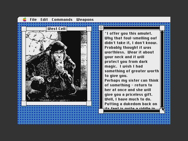 GrailQuest on an emulated Macintosh II 