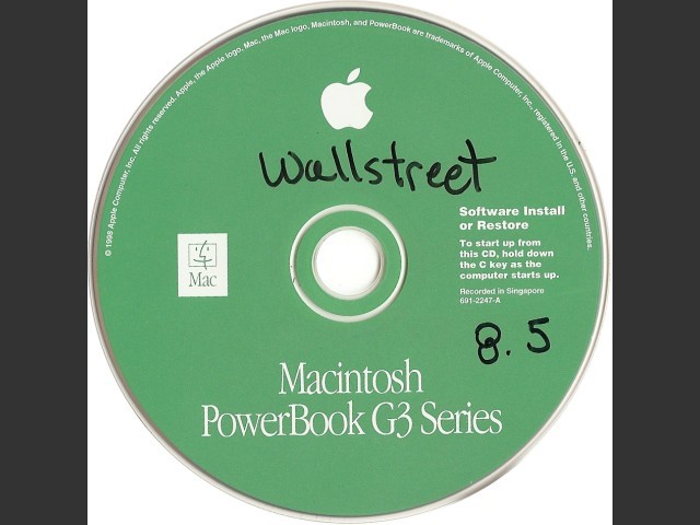 Mac OS 8.5 (PowerBook G3 Series) (691-2247-A) (CD) (1999)