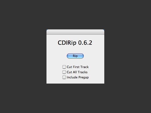 CDIrip GUI For Mac OS 9 & Mac OS X (2002)