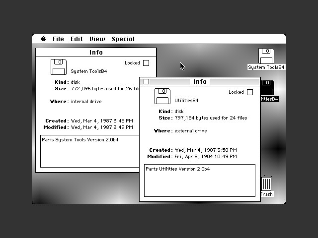 Paris (Mac II) System 2.0b4 (1987)