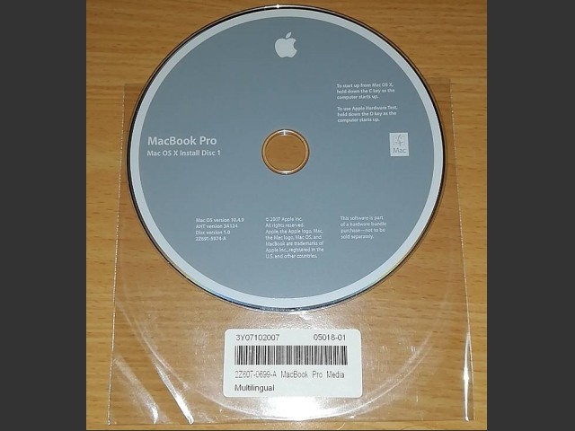 Mac OS X 10.4.9  Grey Discs for MacBook Pro 2.4 - Multilingual - Meertalig -... (2007)