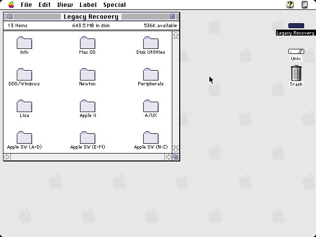 Apple Legacy Software Recovery CD main 