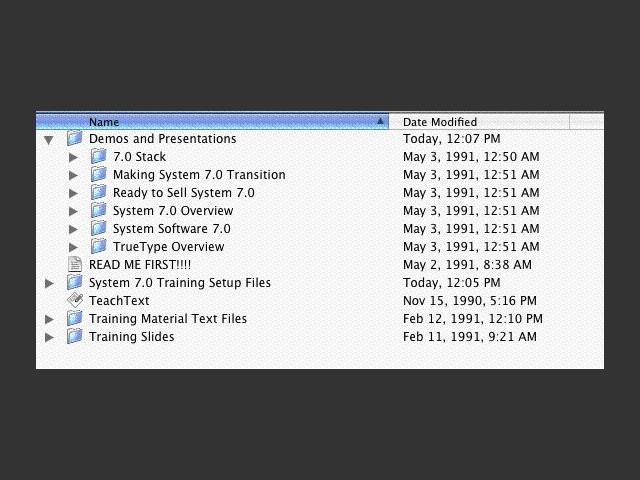 Mac OS 7.0 Training CD-ROM (1991)